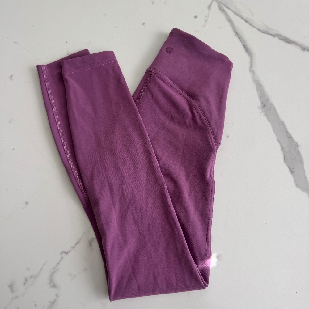 Lululemon Wunder Train High Rise Leggings Mauve size 0
